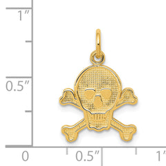 14K Skull and Bones Charm