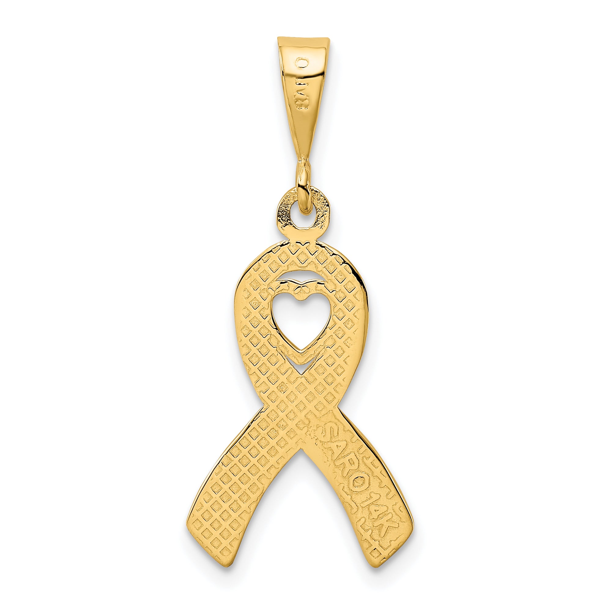 14k Heart In Awareness Pendant