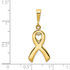 14k Heart In Awareness Pendant