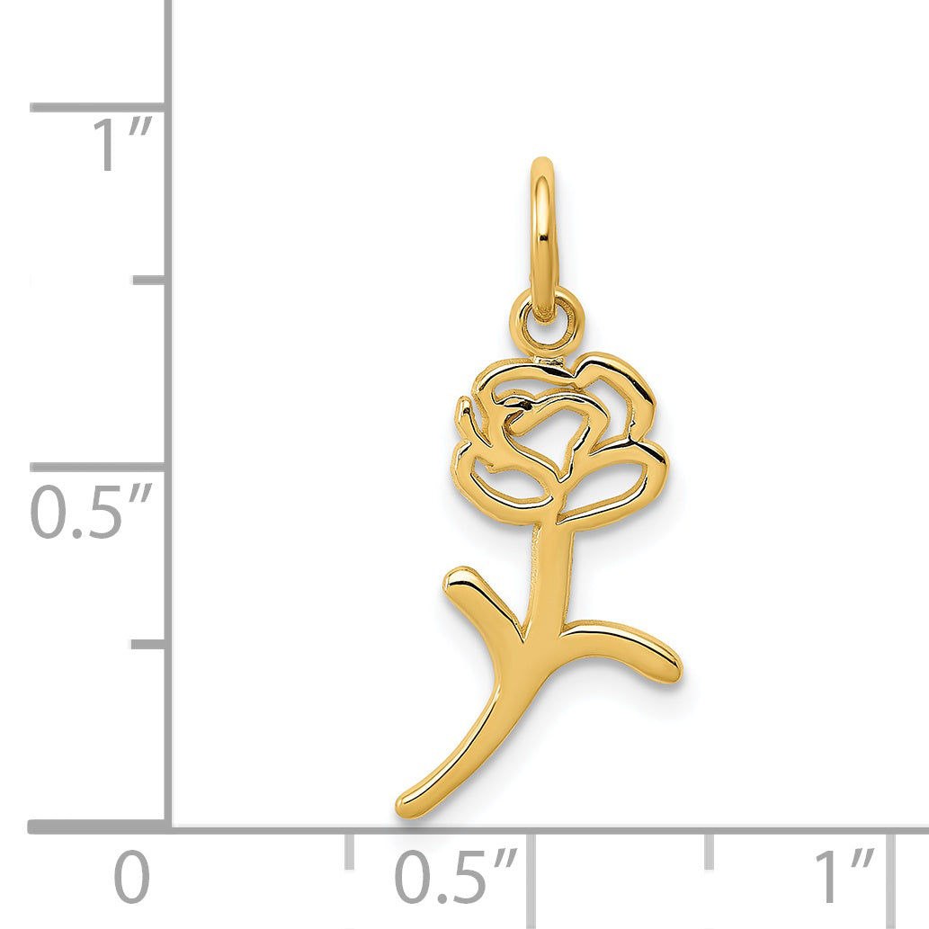 14k Rose Charm