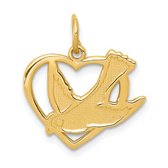 14k Peace Bird Charm