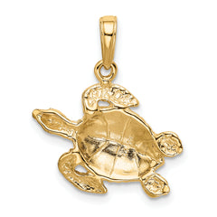 14k Sea Turtle Pendant