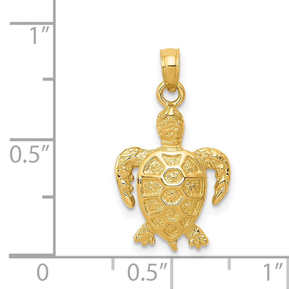 14k Sea Turtle Pendant