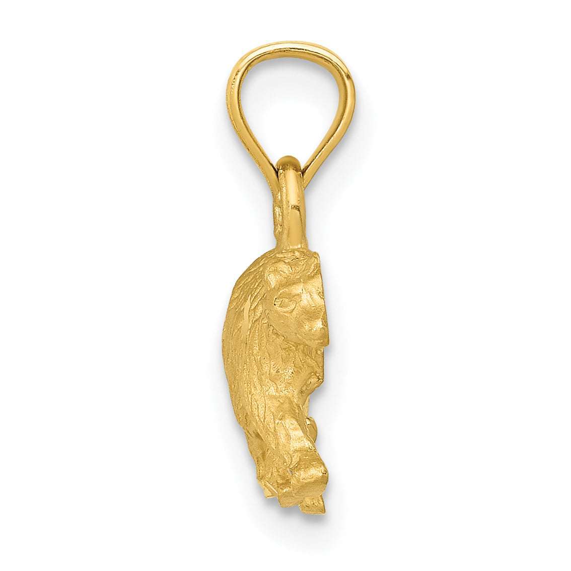 14K Gold Diamond-Cut Bear Pendant for Men Solid, Casted Design