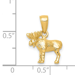 14k 3-D Moose Pendant