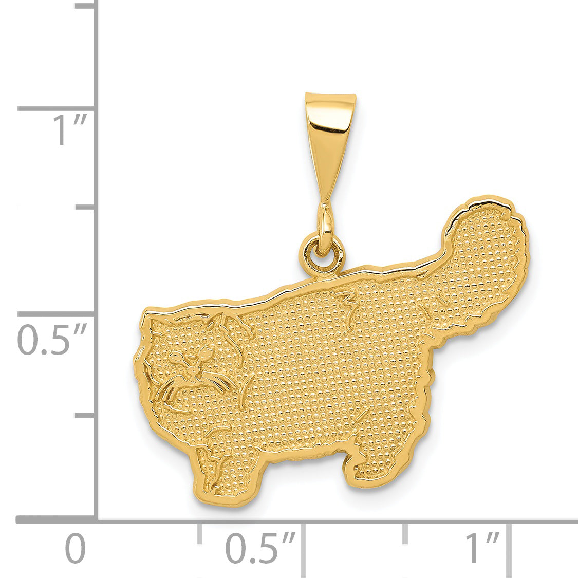 14k Persian Cat Pendant