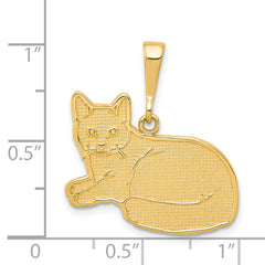 14k Russian Blue Cat Pendant