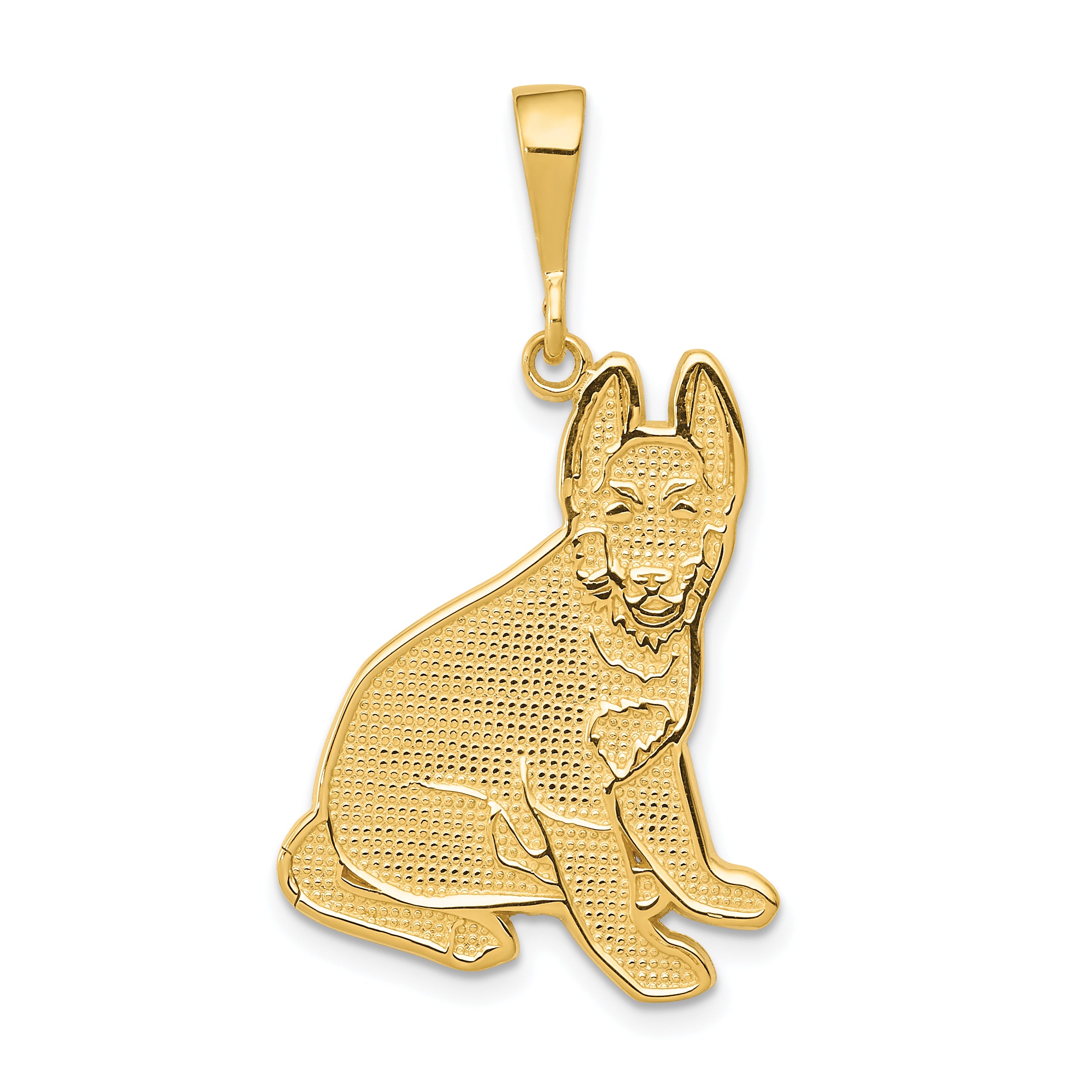 14k German Shepherd Pendant