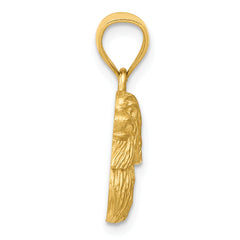 14K Diamond-cut Shih Tzu Pendant