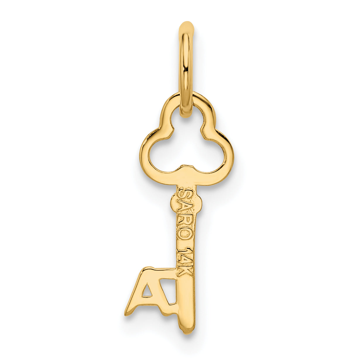 14k Key Letter A Initial Charm