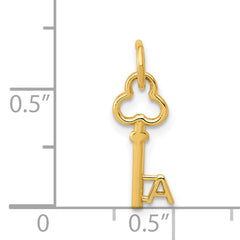 14k Key Letter A Initial Charm