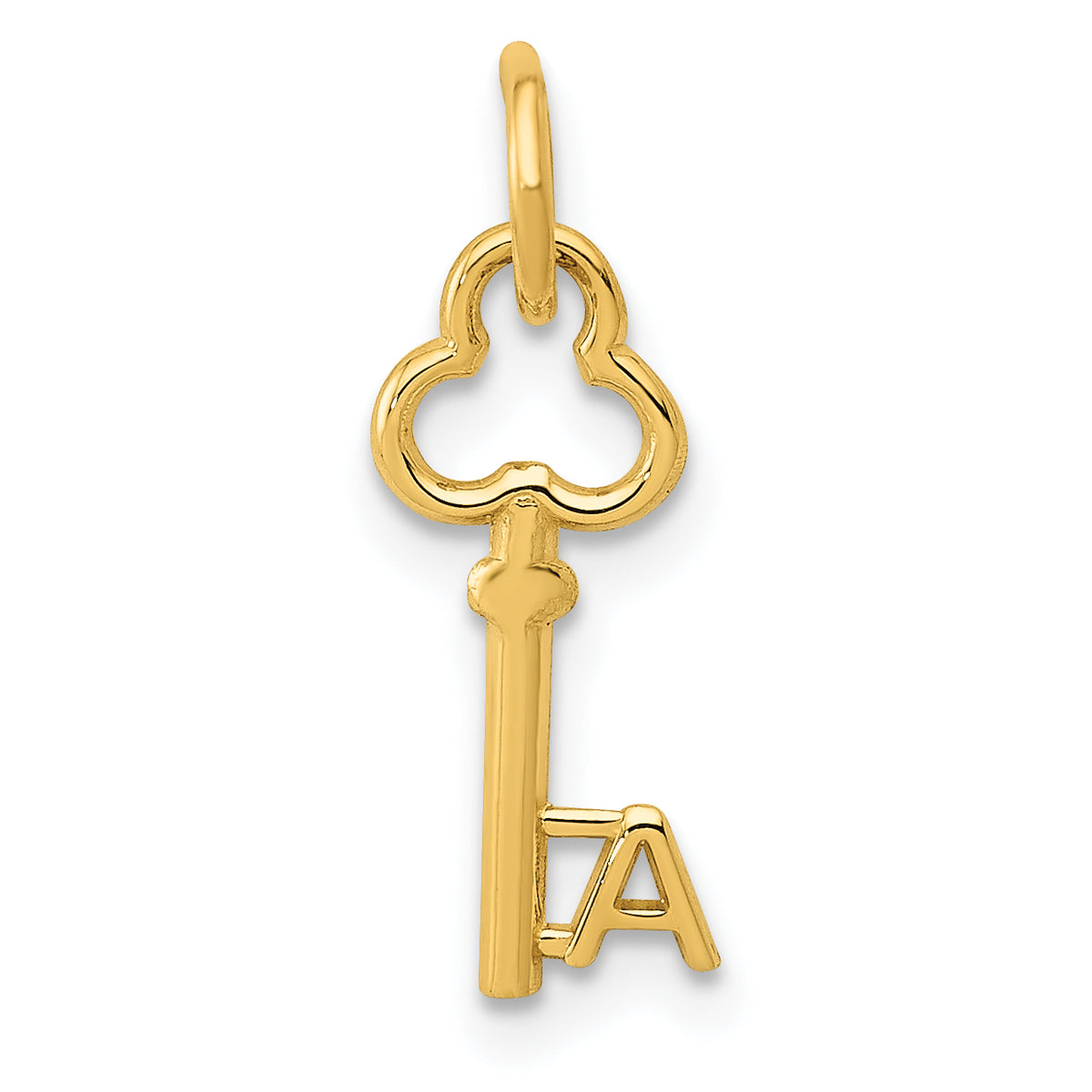 14k Key Letter A Initial Charm