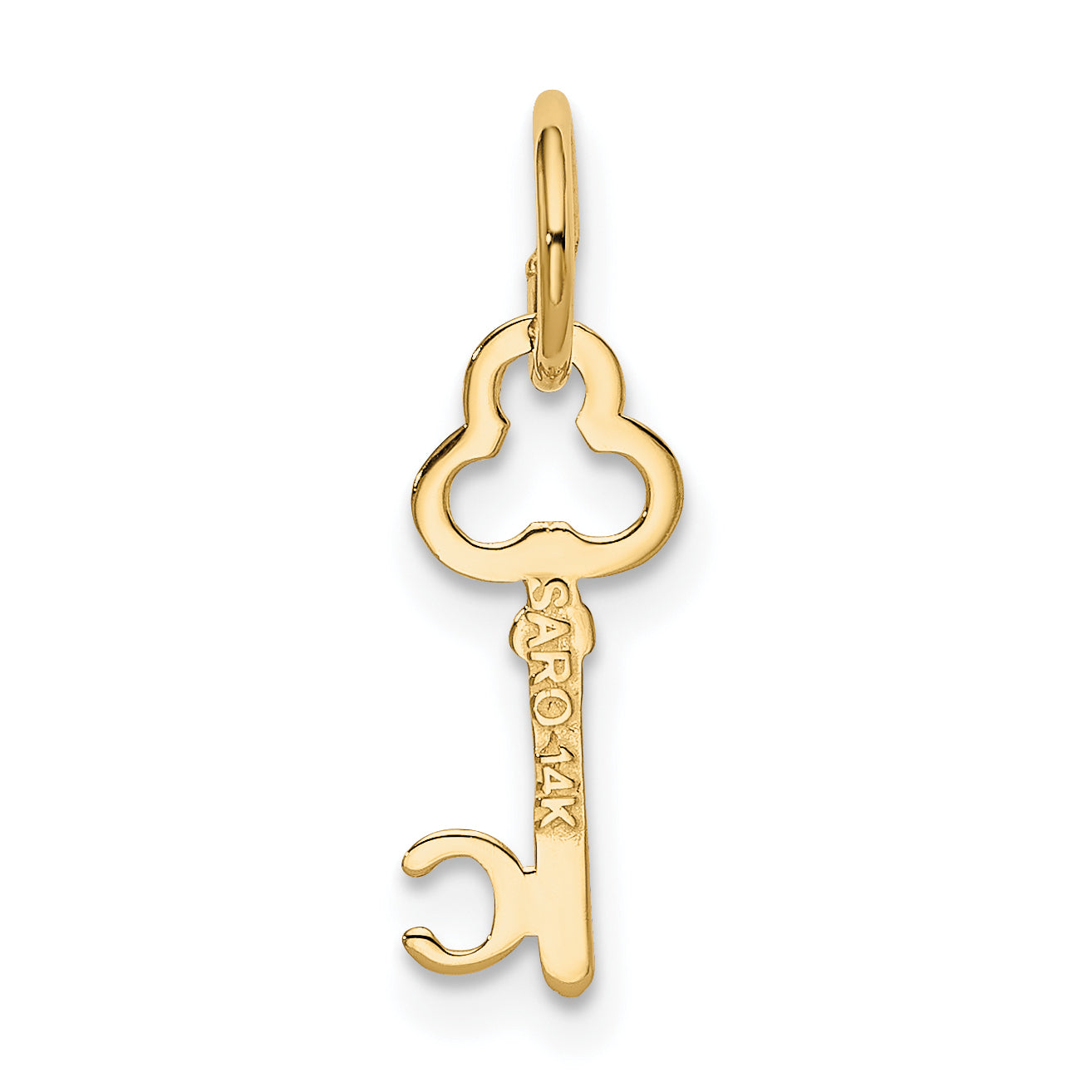 14K Gold Polished Letter C Initial Charm  Elegant and Timeless