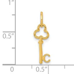 14K Gold Polished Letter C Initial Charm  Elegant and Timeless