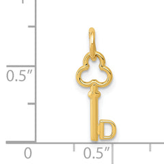 14k Key Letter D Initial Charm