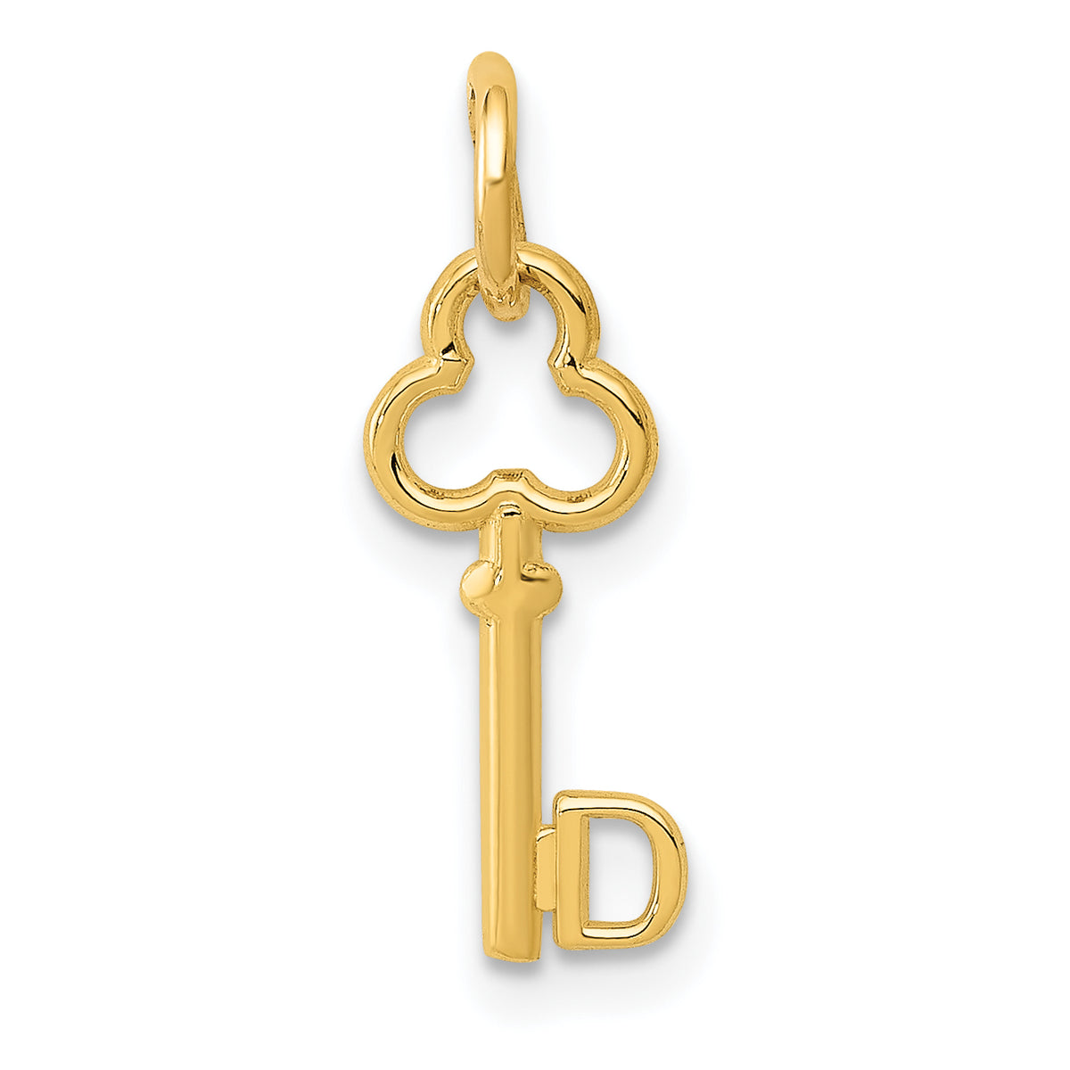 14k Key Letter D Initial Charm