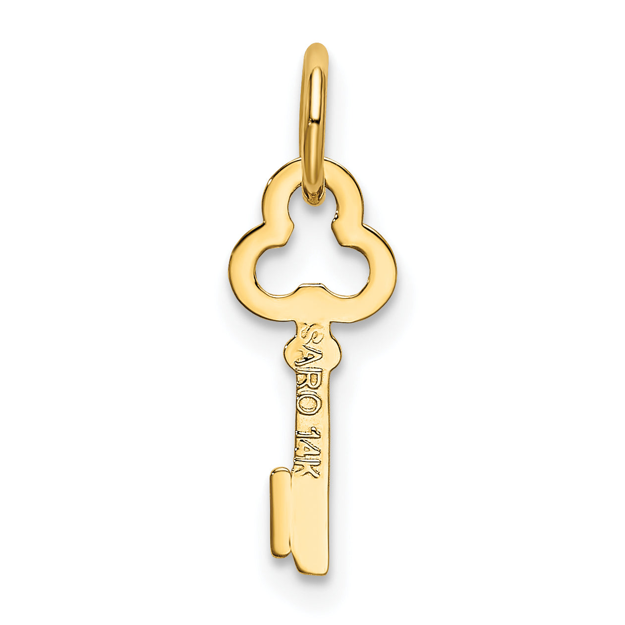 14k Key Letter I Initial Charm