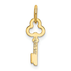 14k Key Letter I Initial Charm