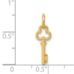 14k Key Letter I Initial Charm