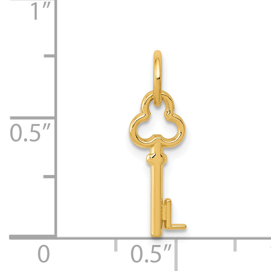 14k Key Letter L Initial Charm