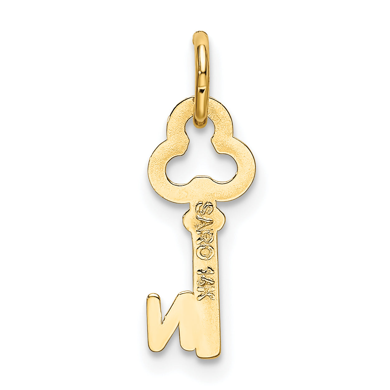 14k Key Letter N Initial Charm