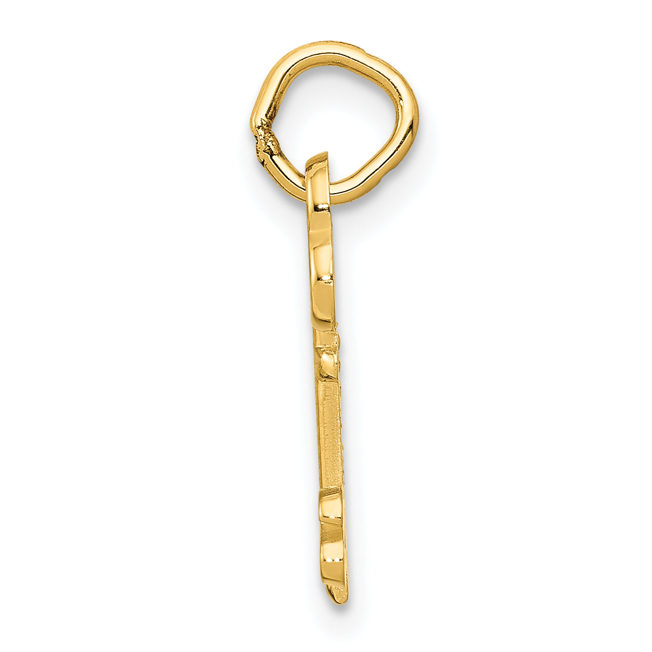 14k Key Letter S Initial Charm