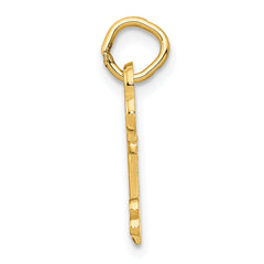 14k Key Letter S Initial Charm