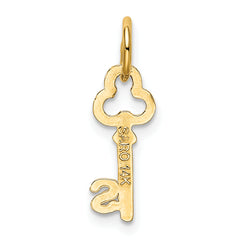 14k Key Letter S Initial Charm