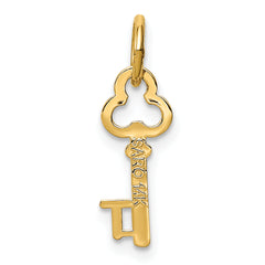 14k Key Letter T Initial Charm