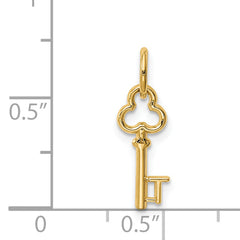 14k Key Letter T Initial Charm