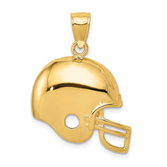 14k Football Helmet Pendant