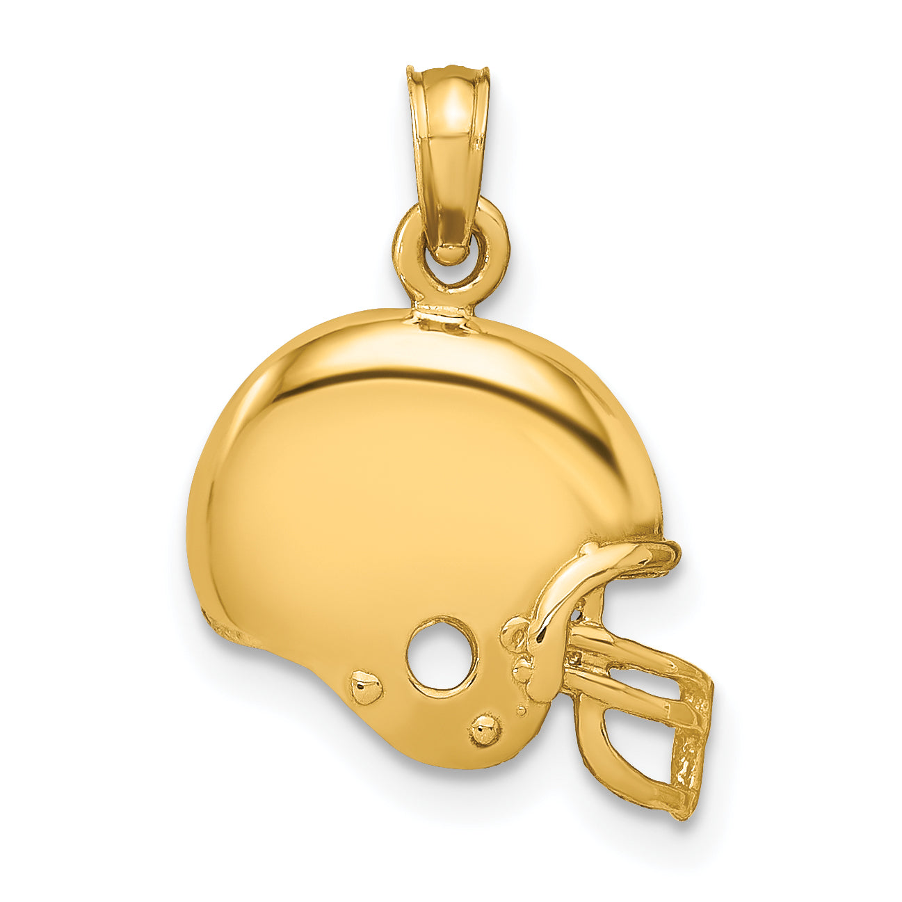 14k Football Helmet Pendant