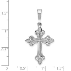 14k White Gold Cross Pendant