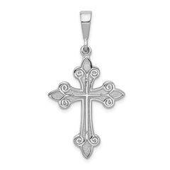 14k White Gold Cross Pendant