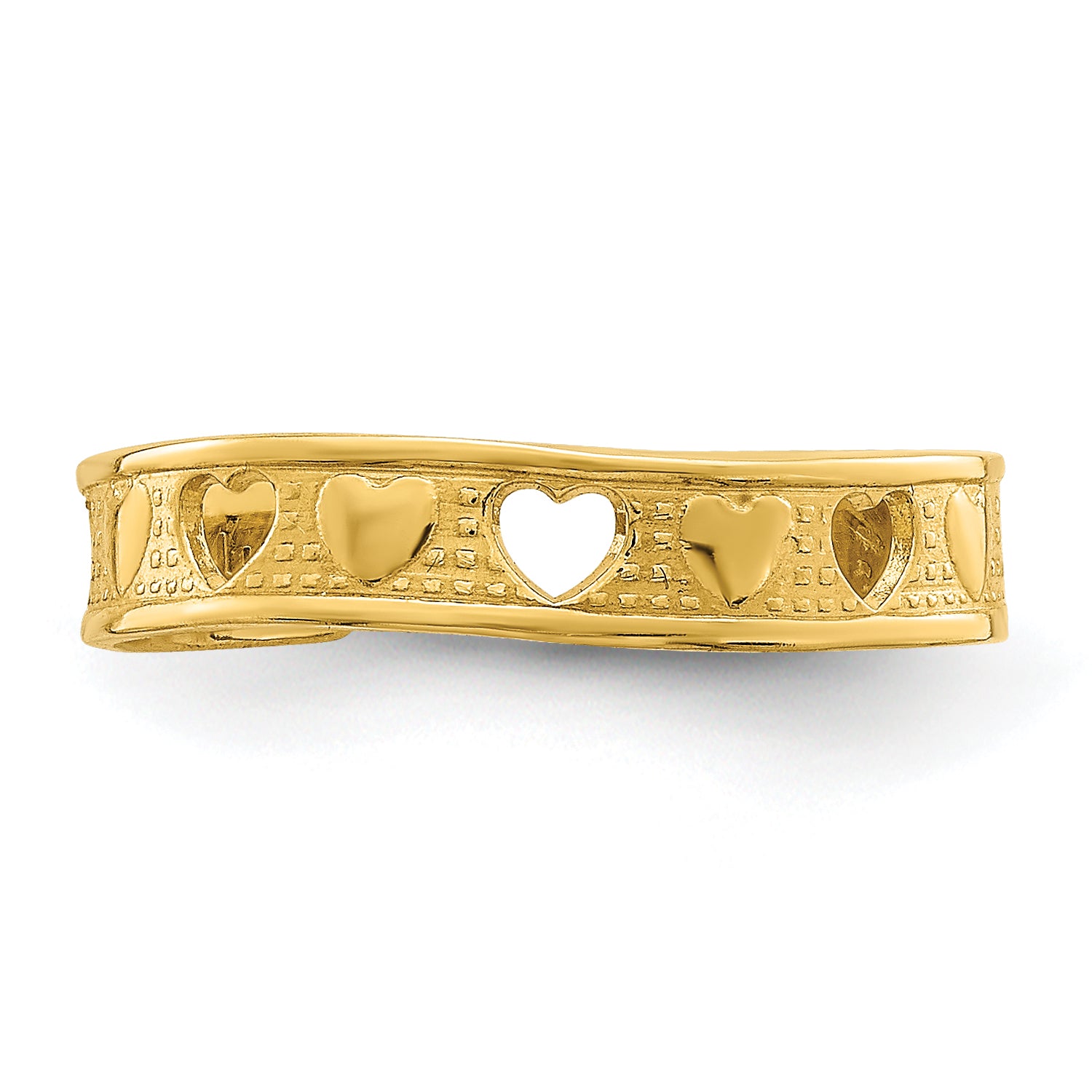 14k Heart Design Toe Ring