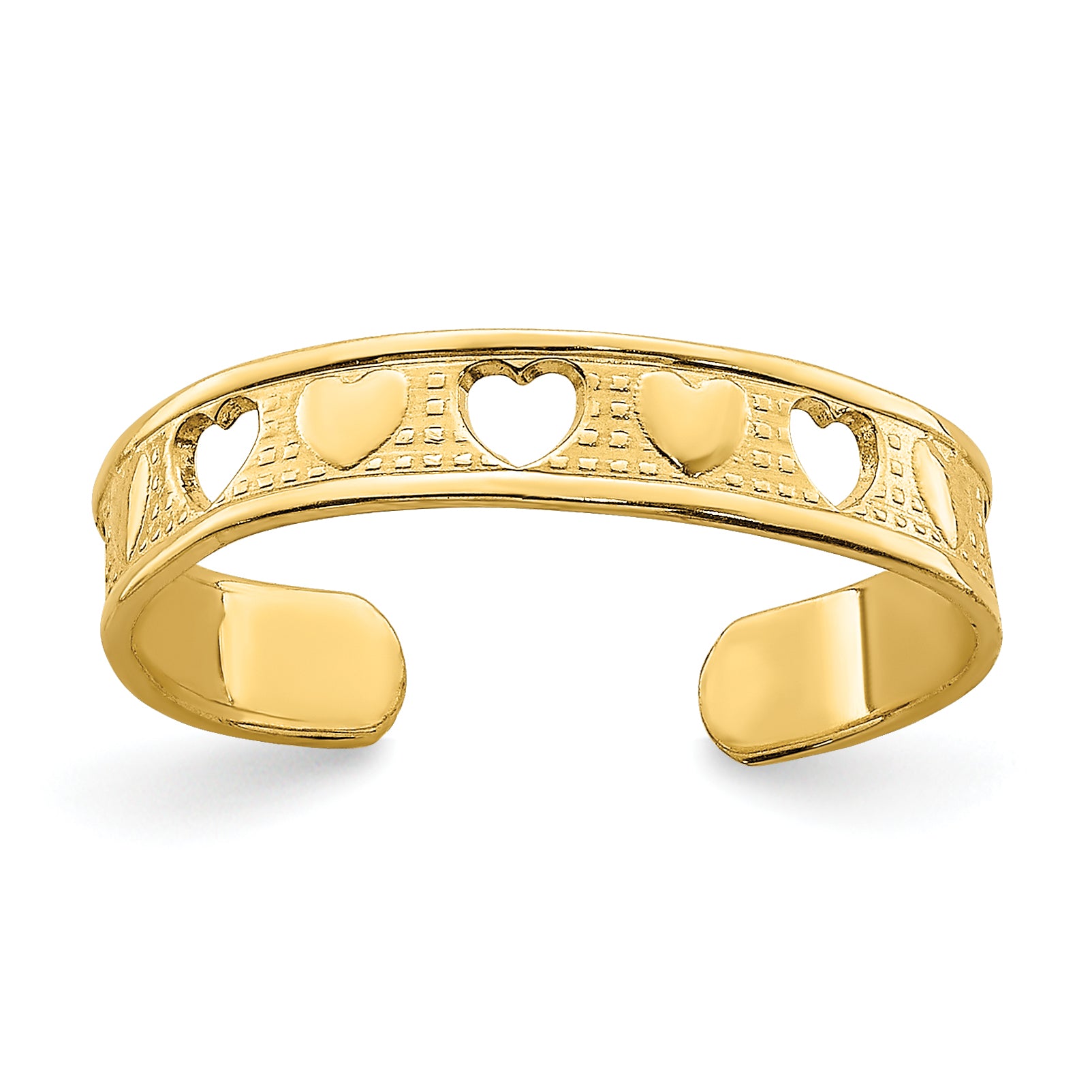 14k Heart Design Toe Ring