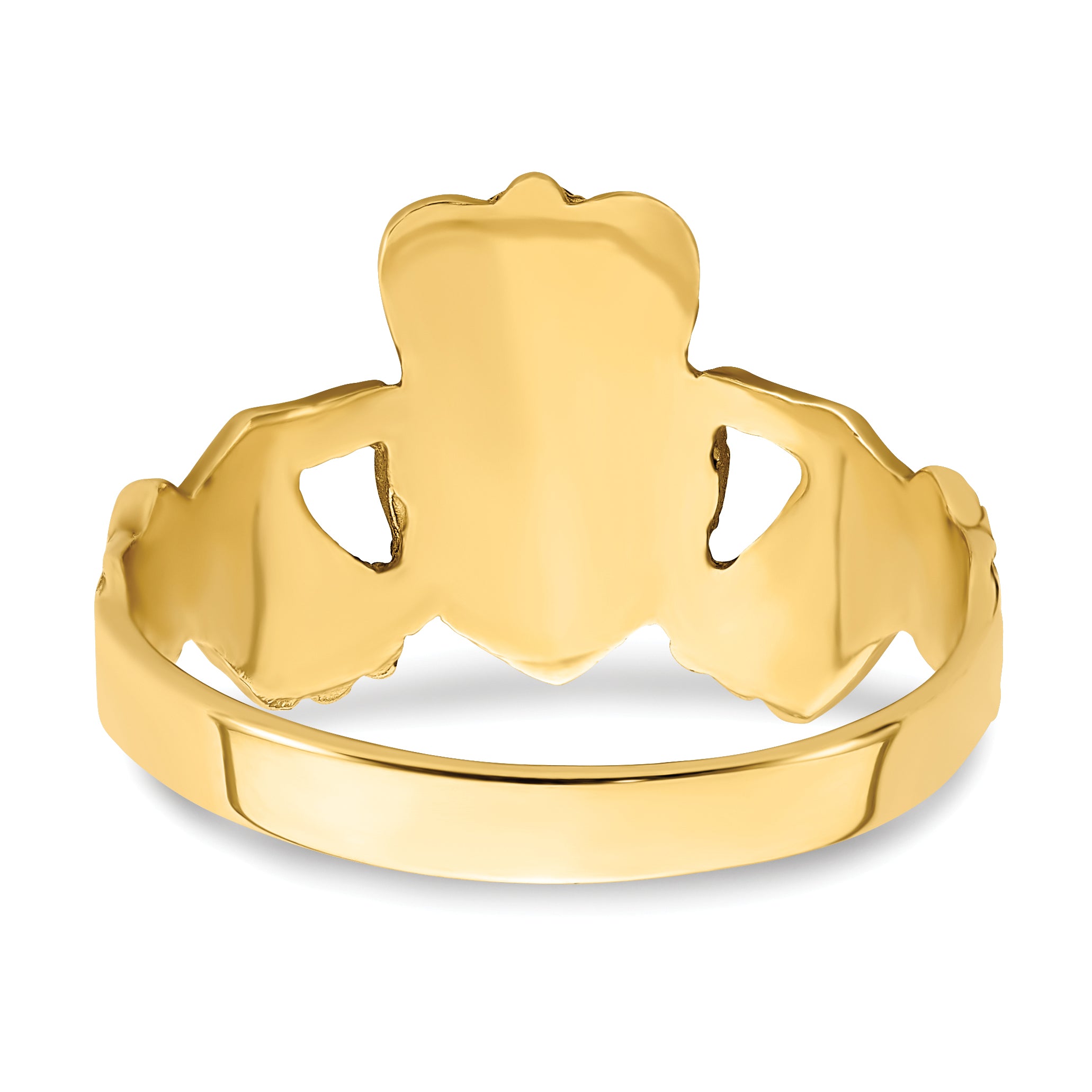 14K Diamond-cut Claddagh Ring