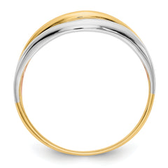 14K Tri-Color Open Fancy Ring