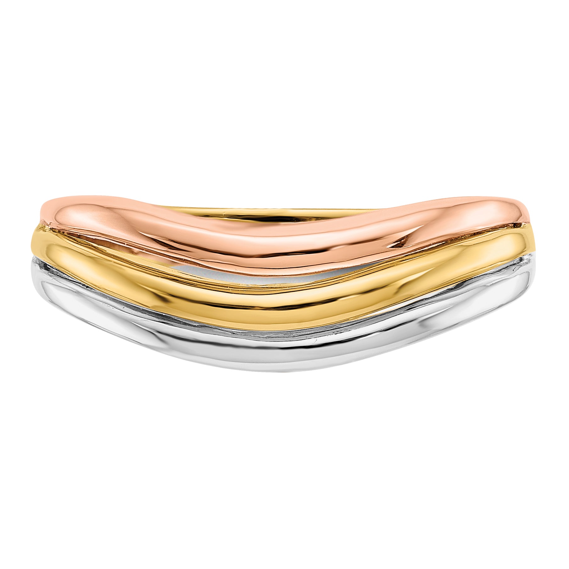 14K Tri-Color Open Fancy Ring