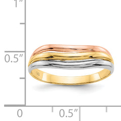 14K Tri-Color Open Fancy Ring