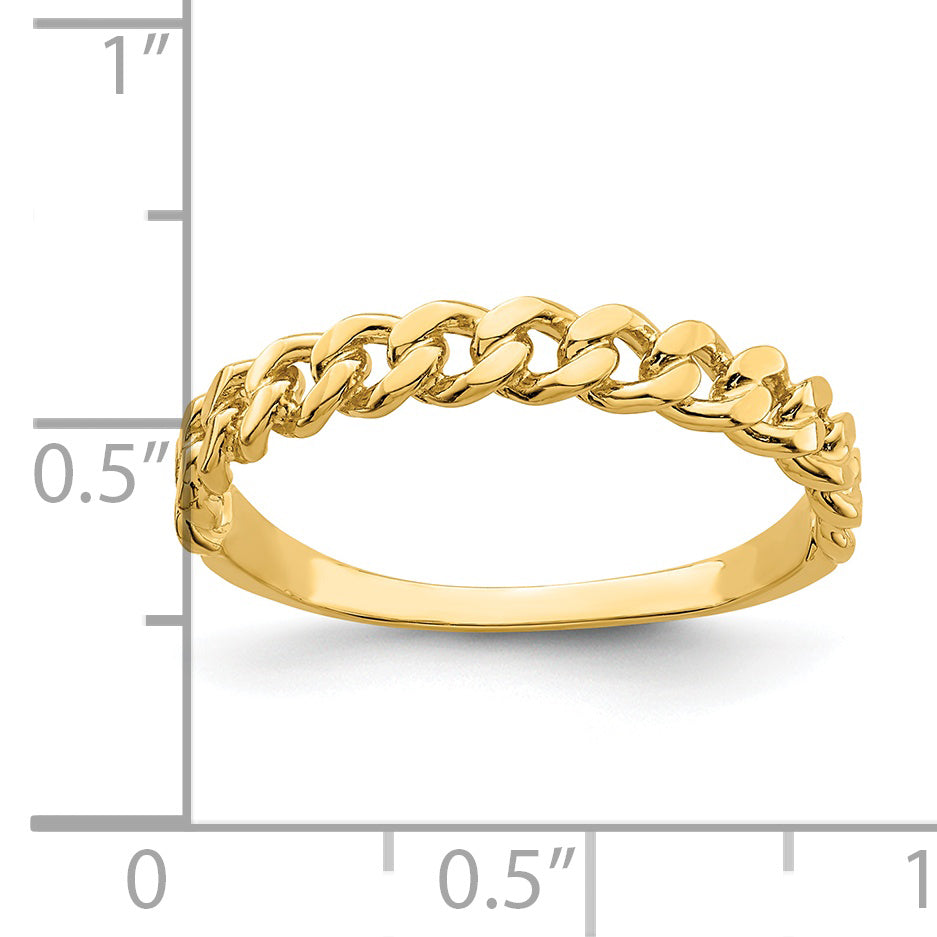 14k Chain Link Band Ring