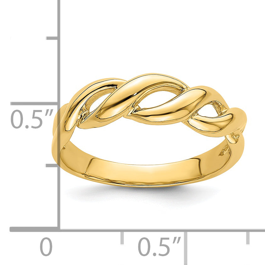 14k Freeform Knot Ring