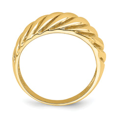 14k Open Slash Dome Ring