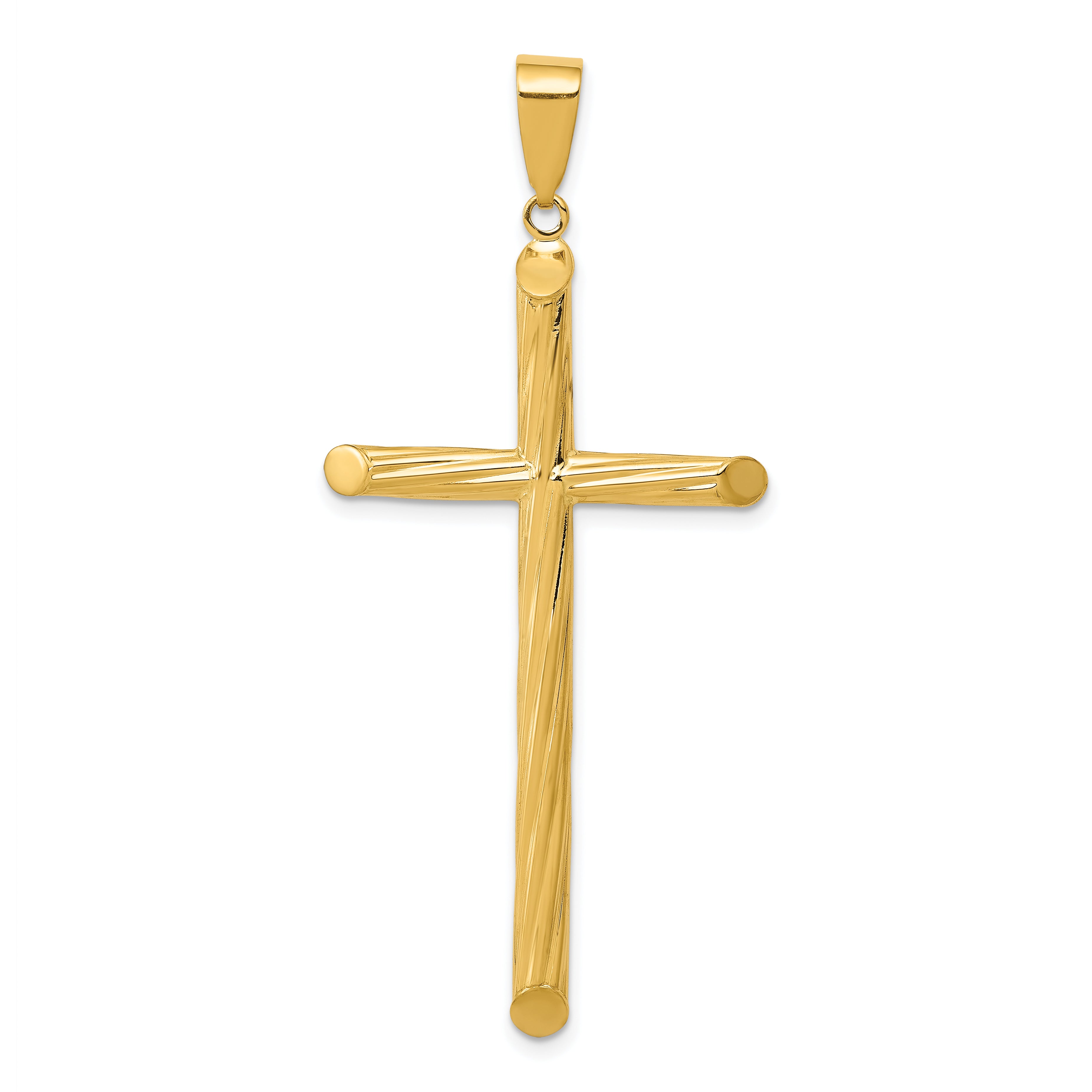 14k Fancy Textured Cross Pendant