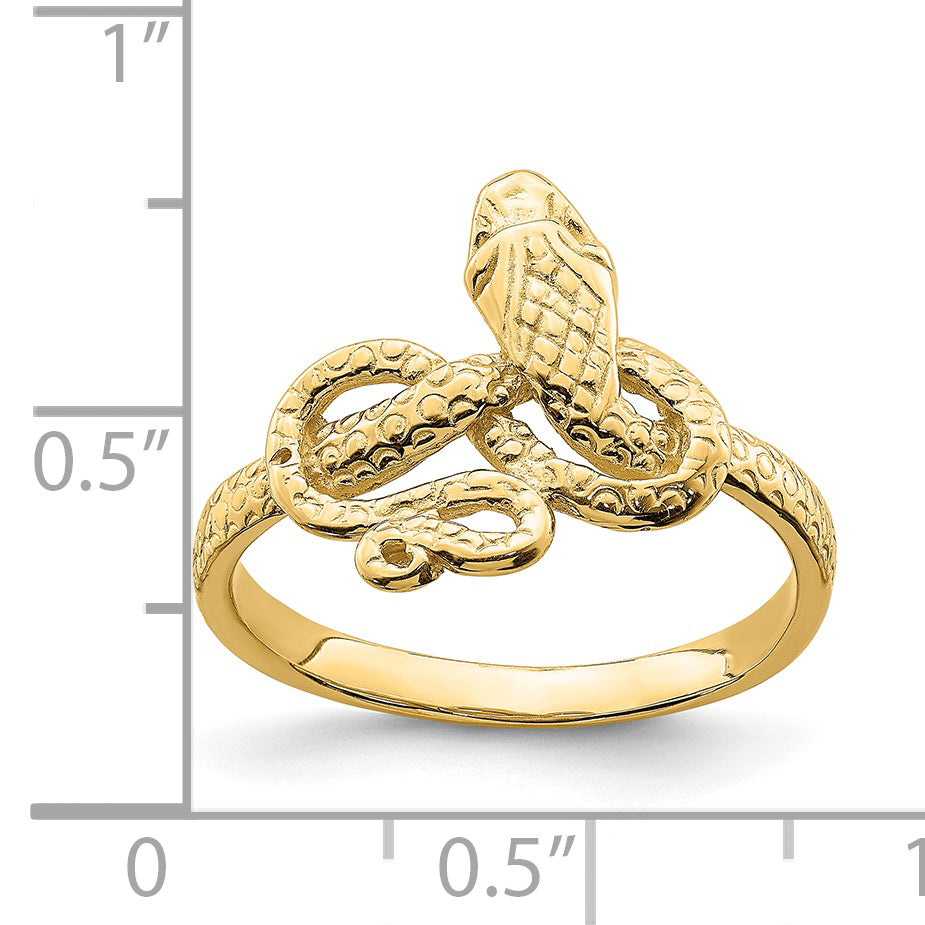 14K Snake Ring