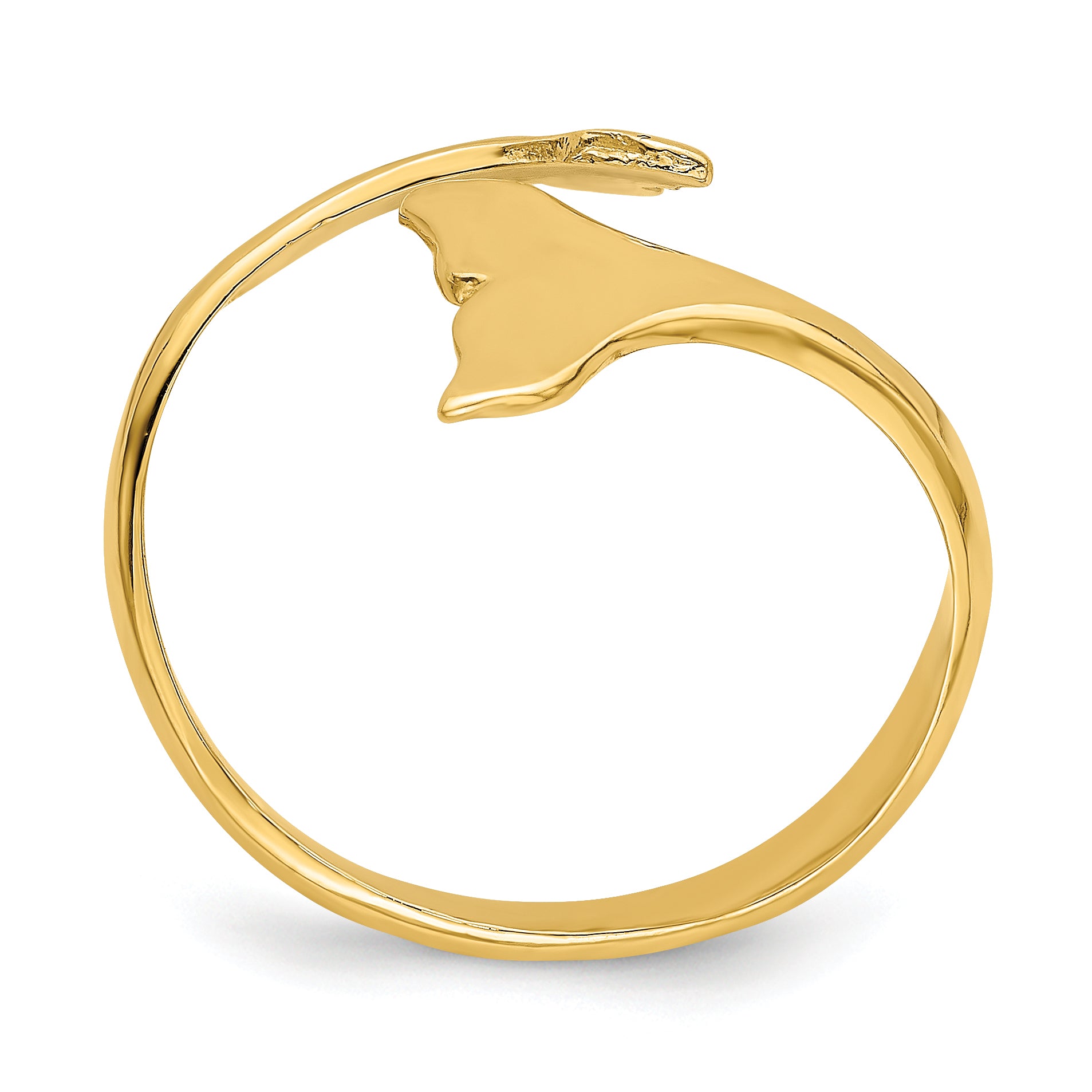 14K Double Whale Tails Ring