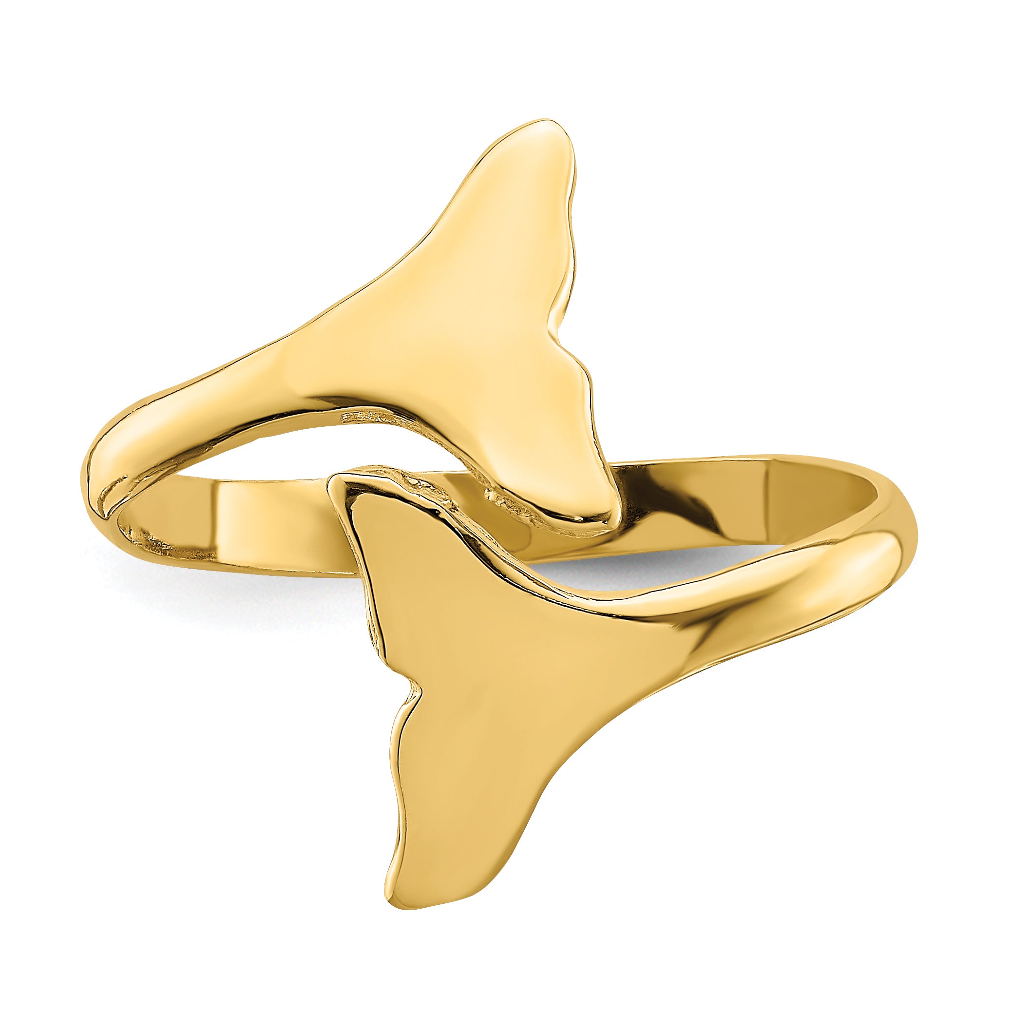 14K Double Whale Tails Ring