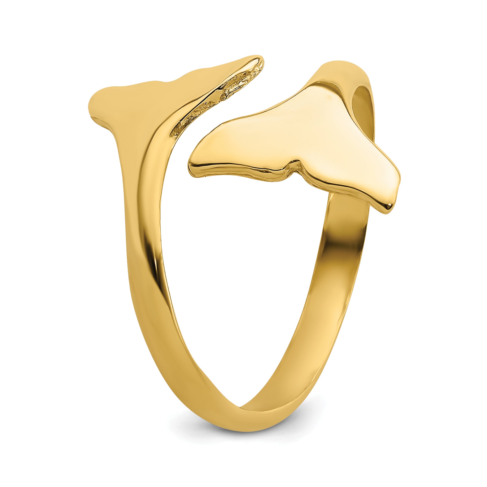 14K Double Whale Tails Ring