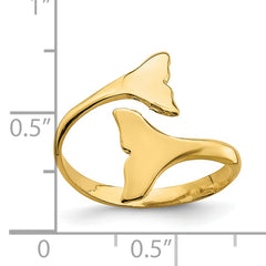 14K Double Whale Tails Ring