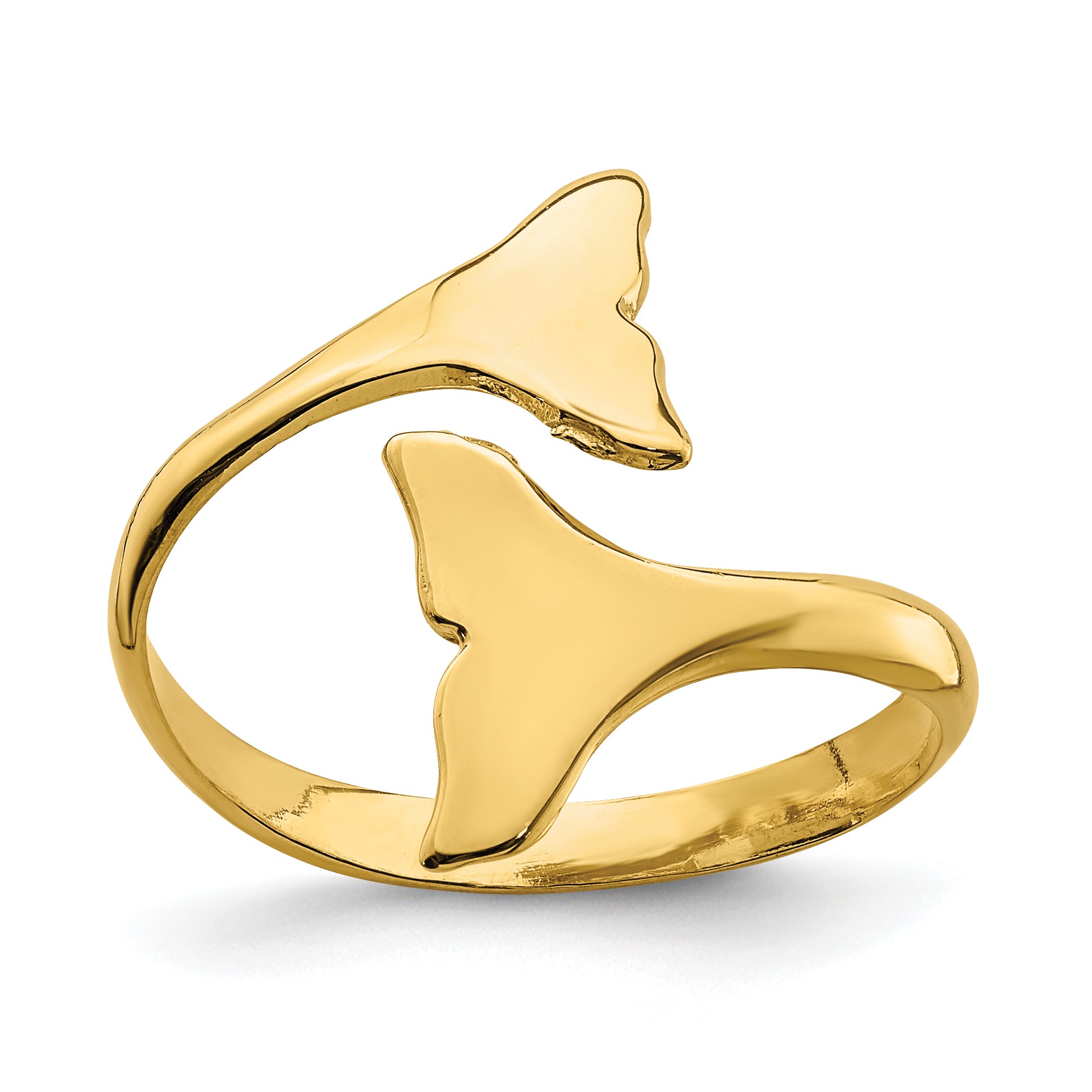 14K Double Whale Tails Ring